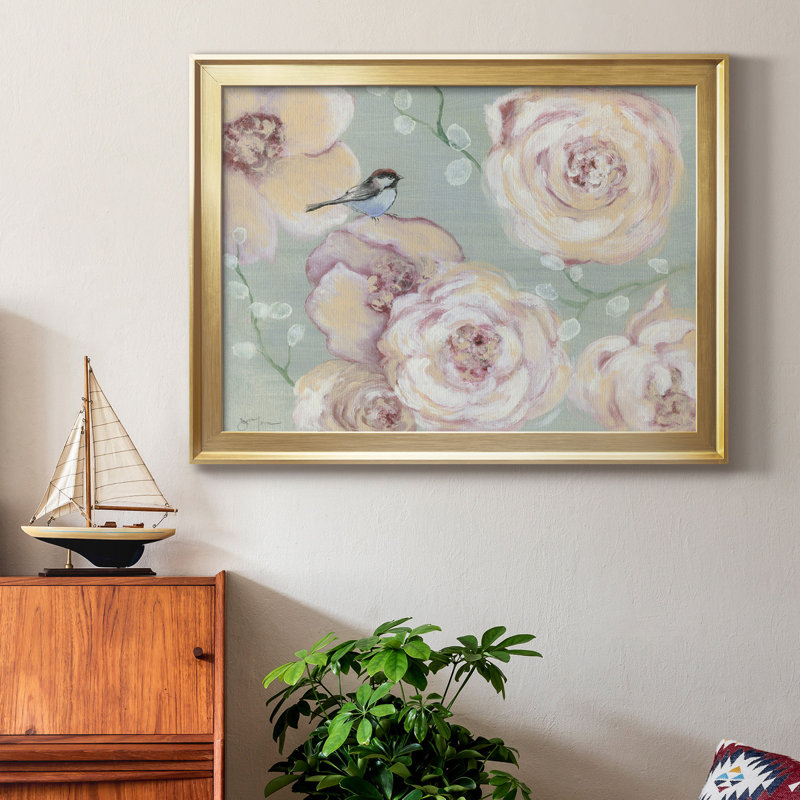 «Blush Melody», reproduction d'art encadrée, H 22,5 po x l 30,5 po x P 1,5 po, Toile avec cadre doré