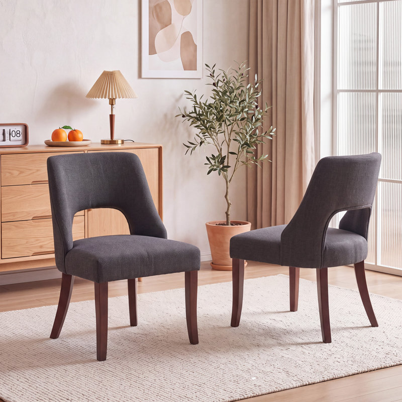 Chaise de salle à manger rembourrée Arlene, Gris