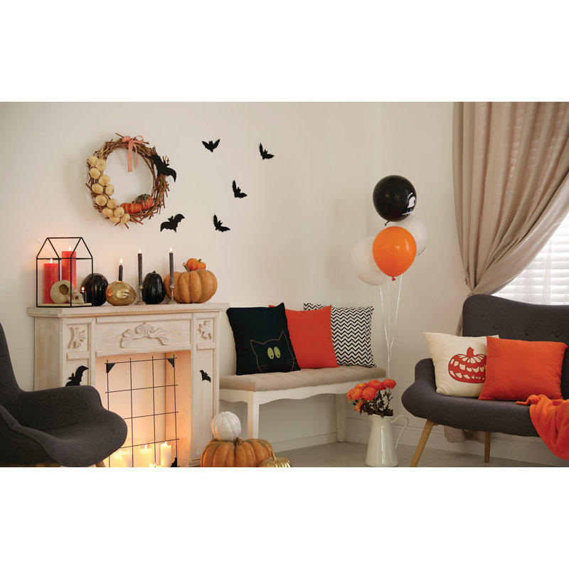 Coussin décoratif à imprimé animal, Noir, 26 po x 26 po