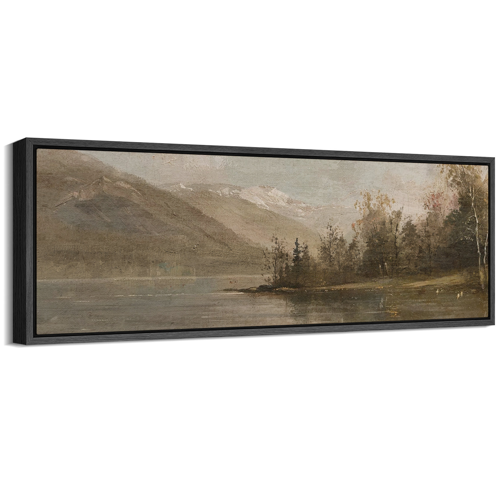 wall26 Serene Abstract Landscape Extra Large Framed Wall Art Oversized Canvas Print & Reviews | Wayfair