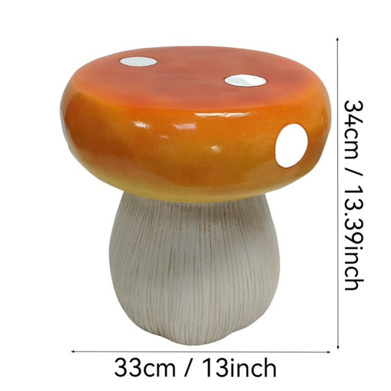 Statue tabouret Mushroom, Orange