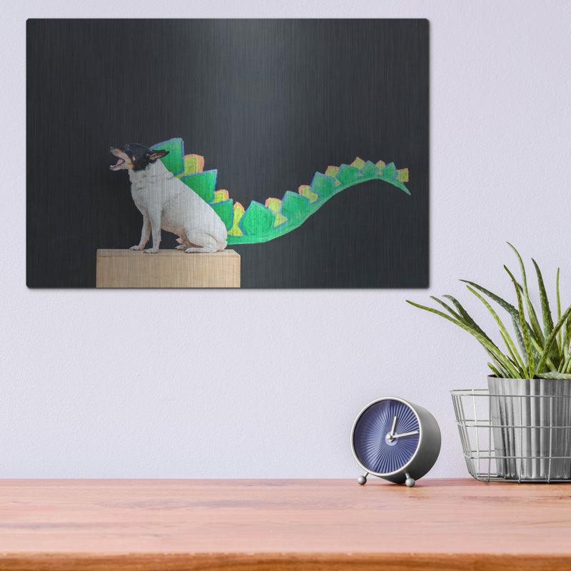 Trinx «Dino Dog» par Susan Sabo, art mural en métal, H 12 po x l 16 po