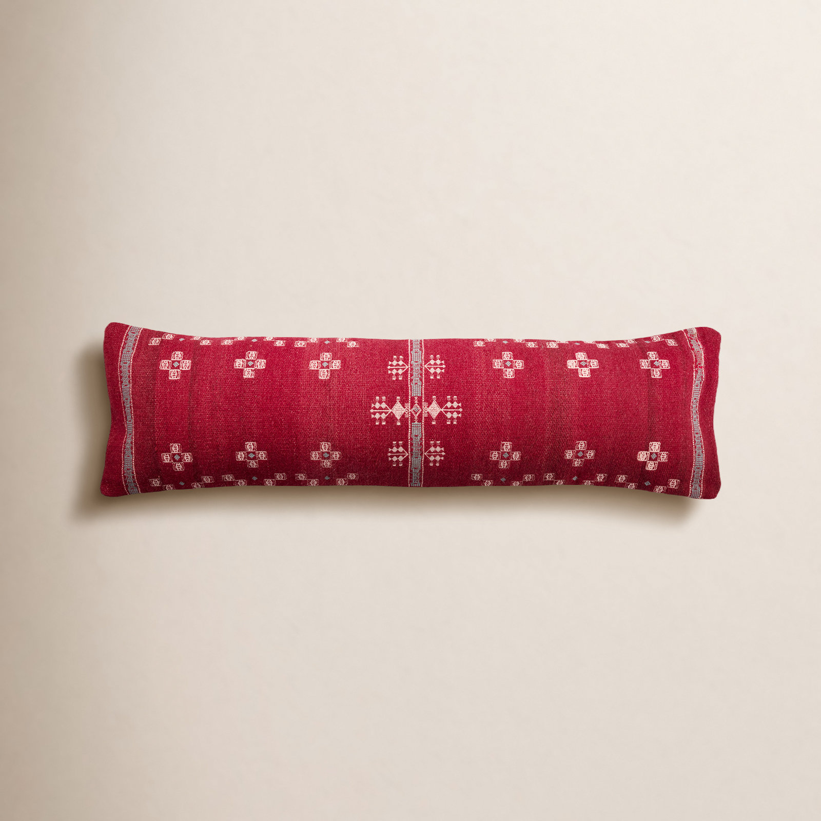 Ise 48" x 13" Wool Throw Pillow, Polyester
