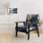 Liquid Ink Spiral I - Upholstered Modern Arm Chair, Spiral Pattern Accent Chair