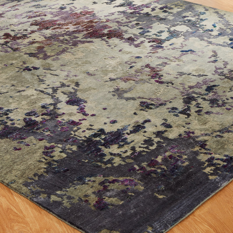 Hand Knotted Area Rug, Rectangle 2' x 3'