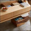Table relevable polyvalente en bois avec rangement caché pour diverses utilisations