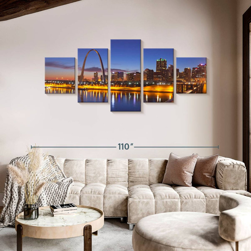 St. Louis Blue Hour, H 42 po x l 92 po