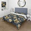 Ensemble de housse de couette beige et bleu Dahlia Retreat - Floral-1721285456