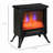 Alverta 15.25'' W Black Electric Fireplace