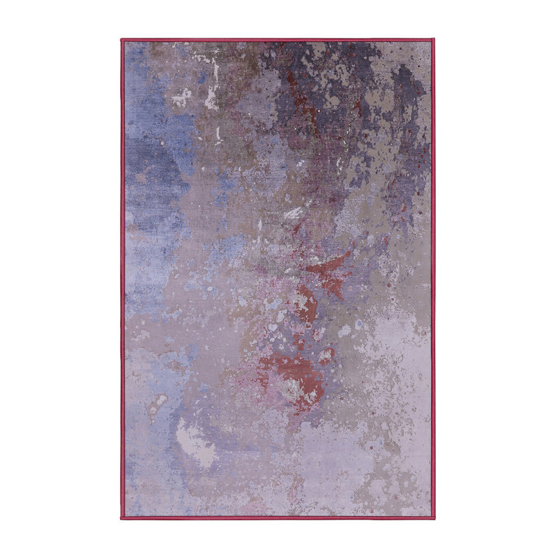 Tapis 100% Mid-Century moderne lavable à la machine 2076, Rectangle 3 pi x 5 pi