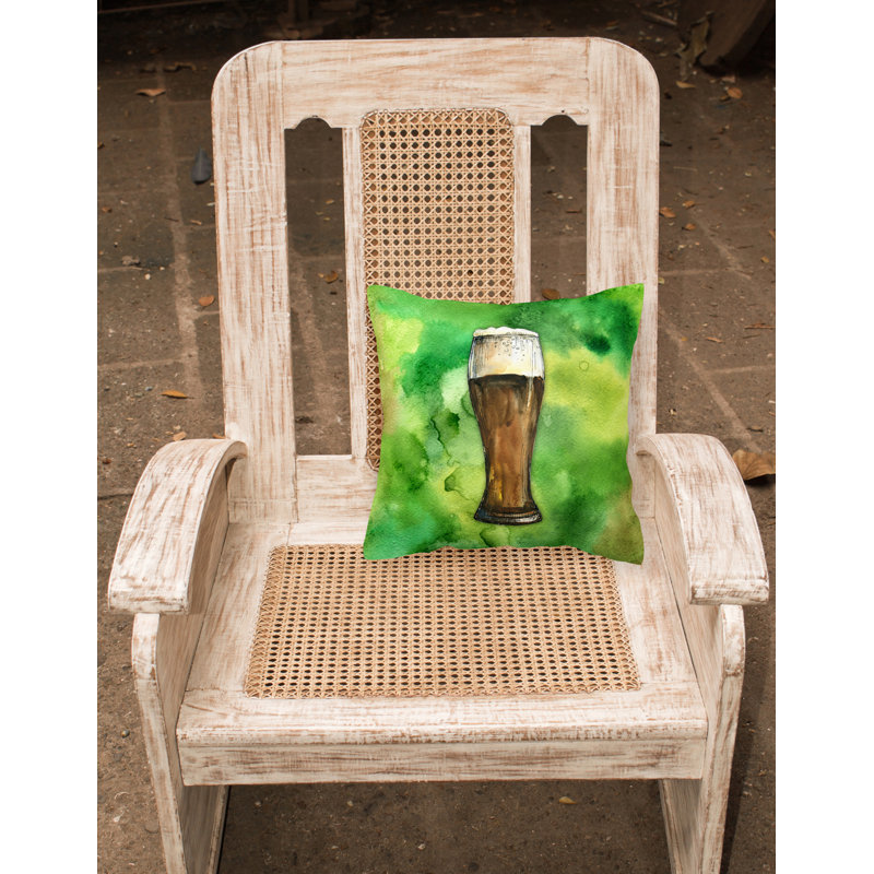 Coussin décoratif intérieur/extérieur bière, 14 po x 14 po