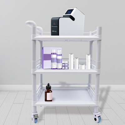 3 Tiers Spa Trolley Cart Rolling Utility Cart Beauty Salon SPA Medical Commercial Hospital Office