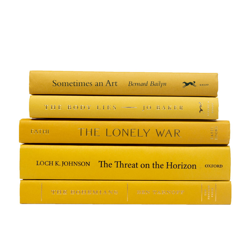 Modern Saffron Book Stack, S/5