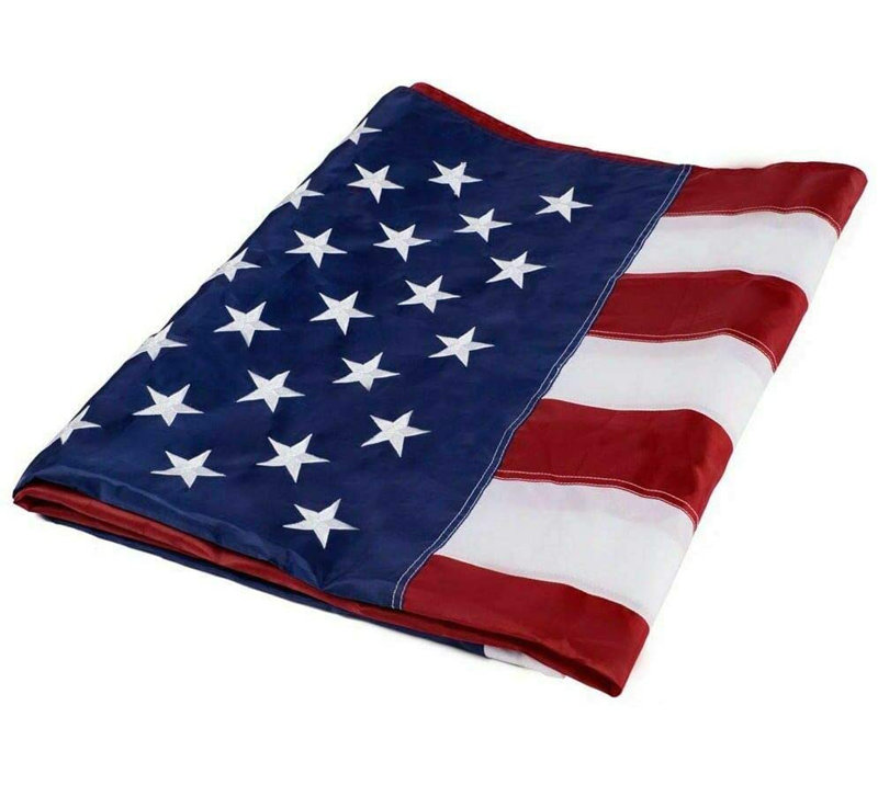 Drapeau américain pour l'extérieur, œillets brodés à rayures brodées de haute qualité, H 60 po x l 96 po