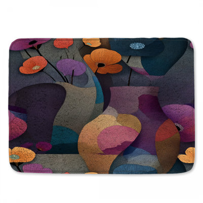 Tapis de bain floral
