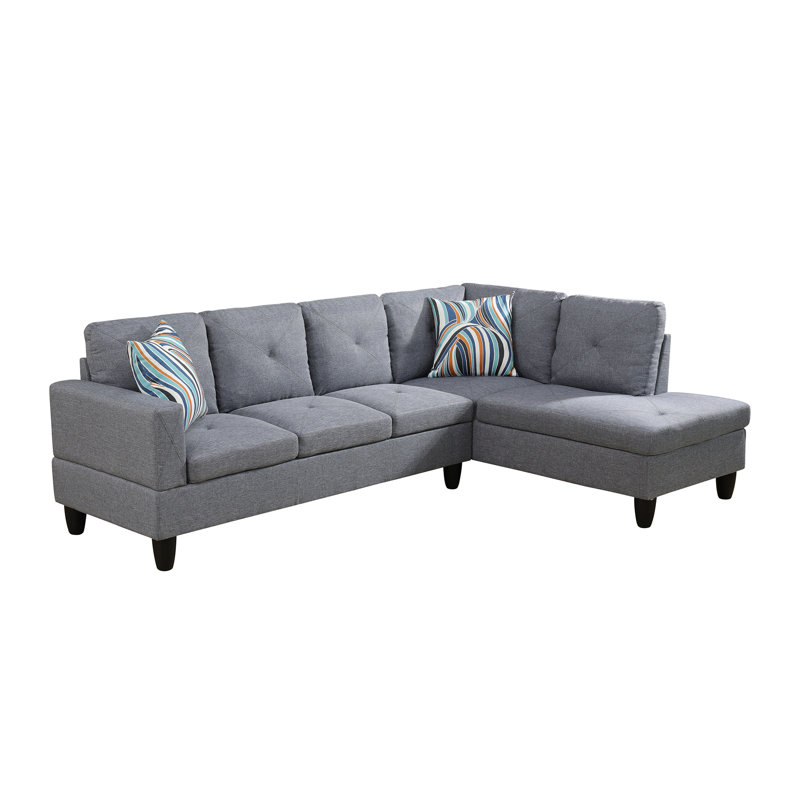 Canapé modulaire Shalise, Lin gris pâle
