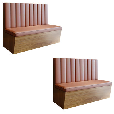 Modern Simple Restaurant Bench Faux Leather Upholstered Bench
