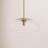 Terza 1 - Light Burnished Brass Dome Pendant