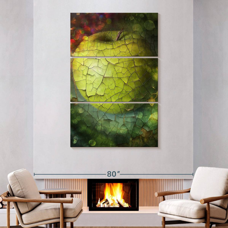 Yarlin Fragmented Green Apple, 74" H x 48" W