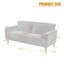 Causeuse à accoudoirs carrés 63,6 po Yeimi-754184036