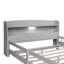 Lit plateforme double en bois
