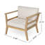 Chaise longue de patio en bois d'acacia avec coussins et accoudoirs Echo