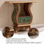 Console 35,43 po en bois massif sculpté et peint à la main