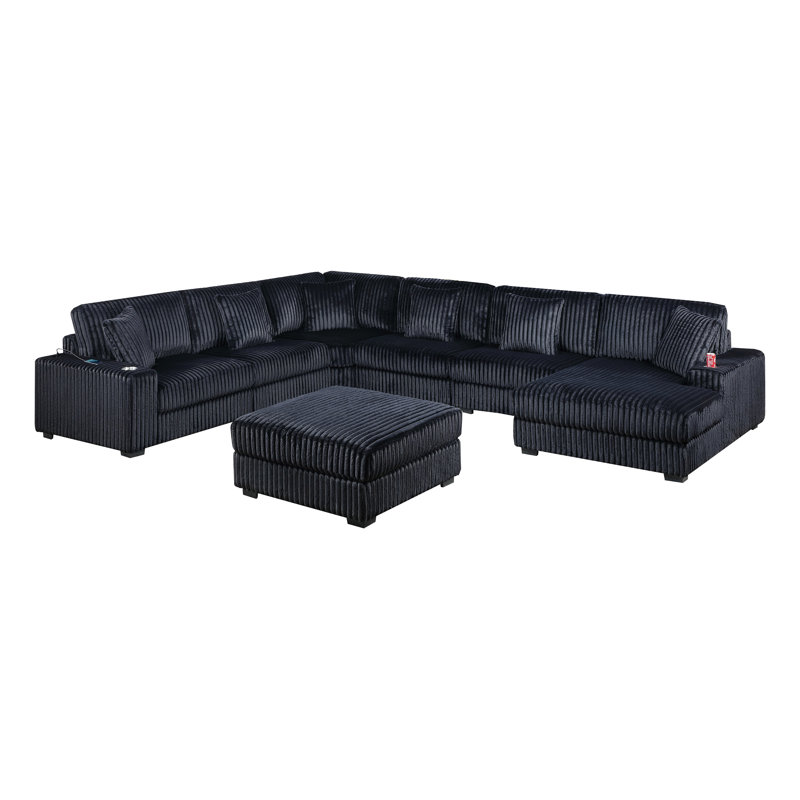 Ensemble de canapé modulaire en U 7 pièces Contemporary Contemporary