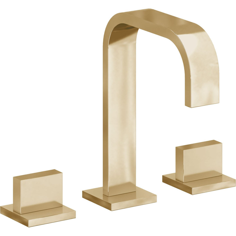 Mar 8" Widespread Lavatory Faucet, Polished Brass