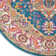 Tapis bleu sarcelle / rouge Verda
