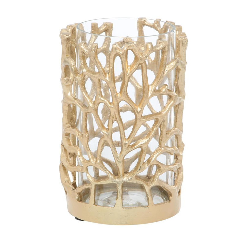 Tabletop Hurricane Candle Lantern, 8" H x 5.25" W x 5.25" D