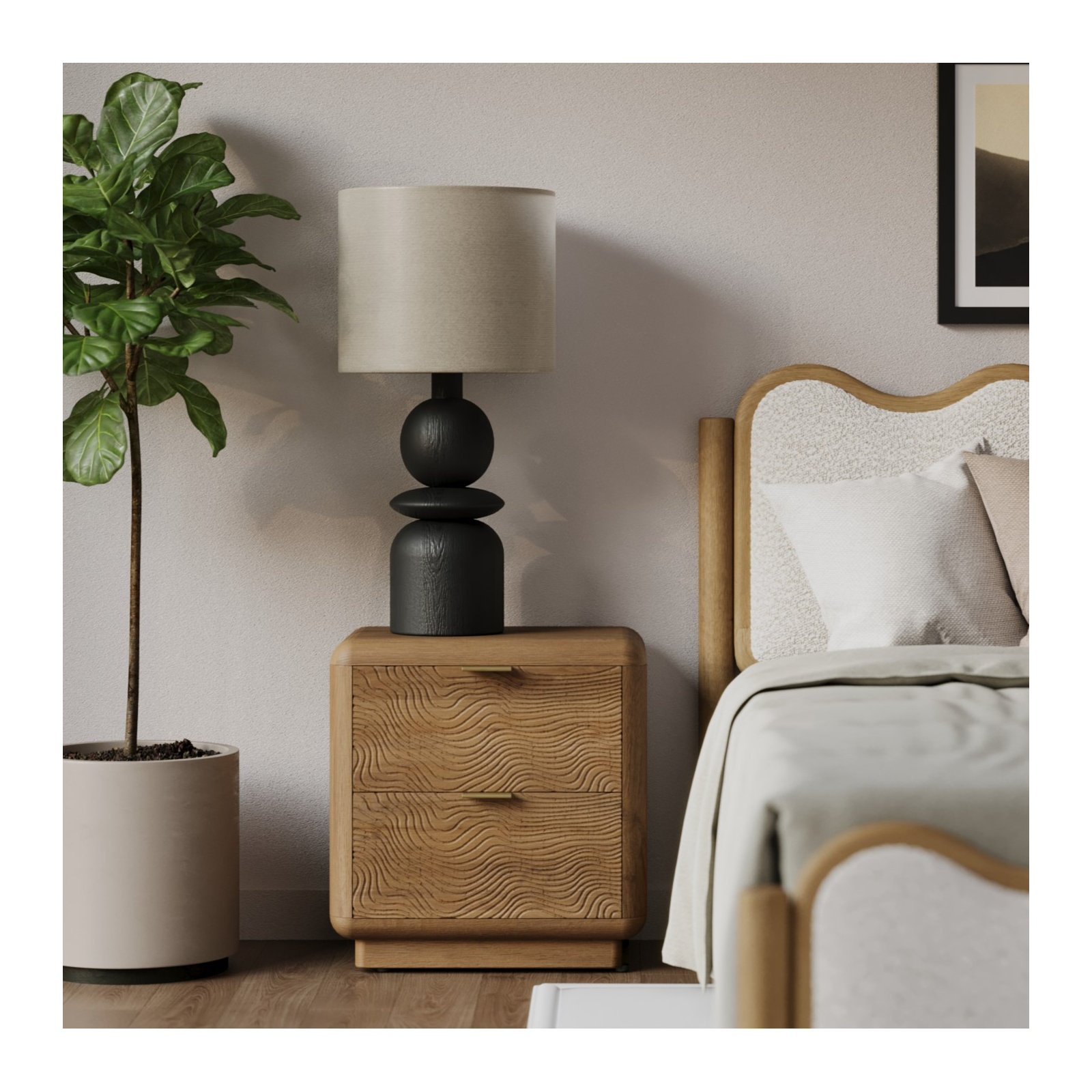 Textured Nightstand