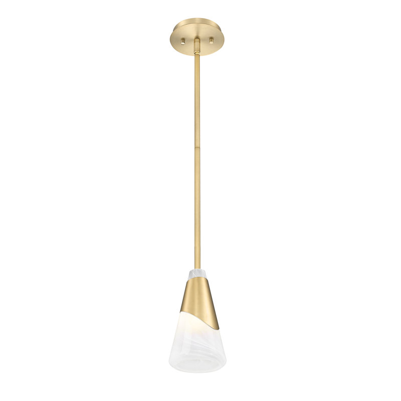 Luminaire suspendu 1 lumière Jamess, Doré, 13.25"