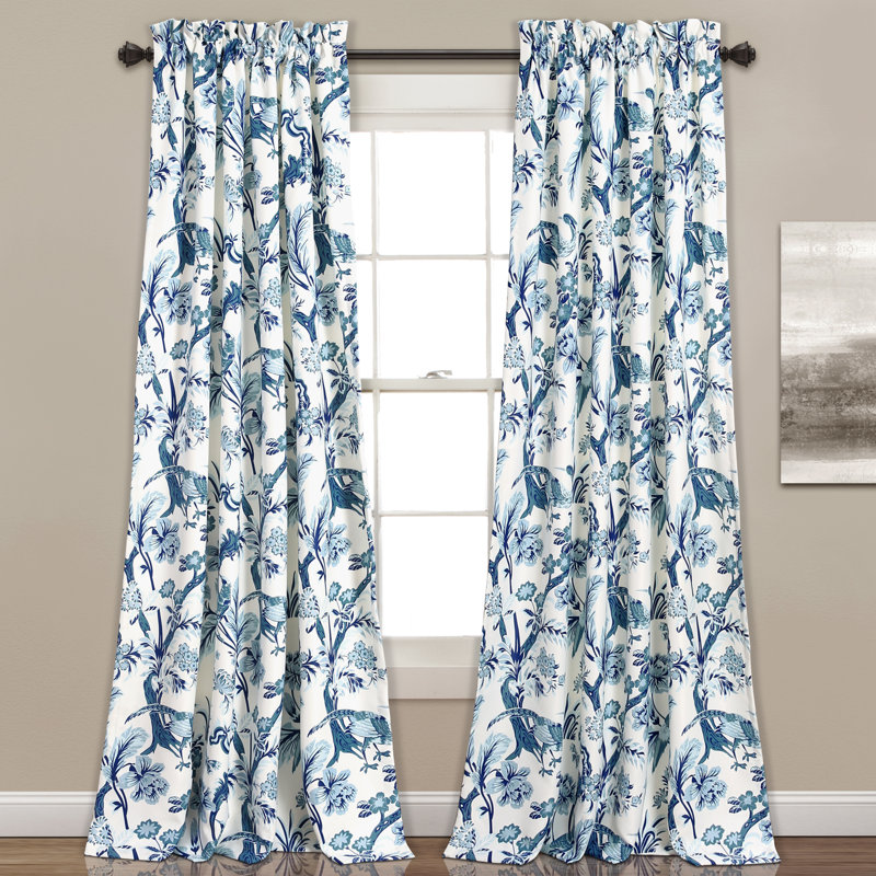 Dolores Room Darkening Pair, Blue, 52''W x 84''L