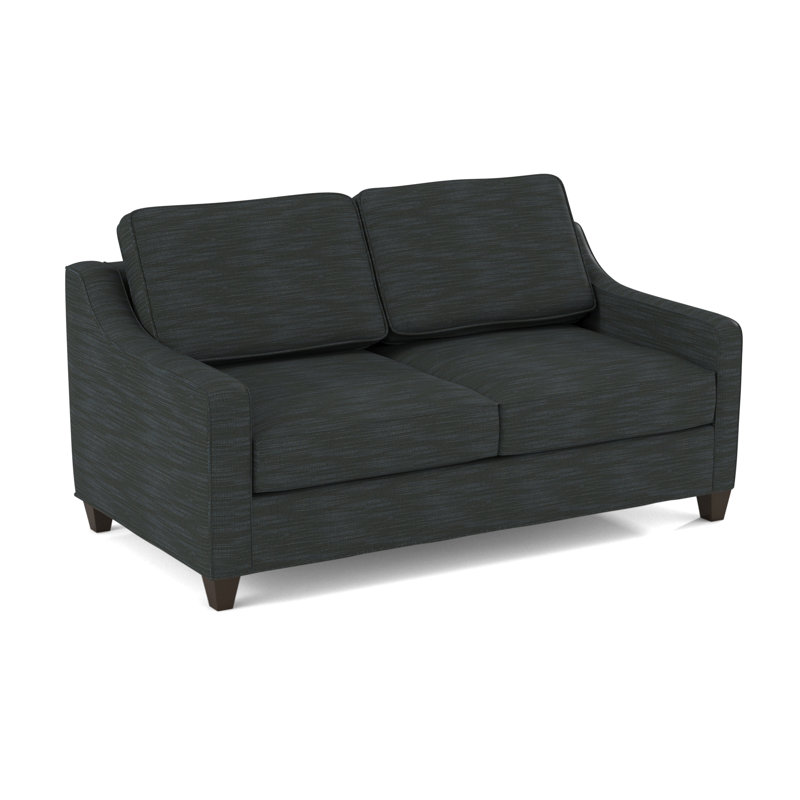 Clark 74" Square Arm Sofa Bed with Reversible Cushions, Cafelle, Ridgecrest Midnight, Hybrid