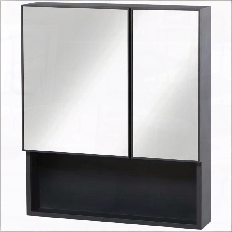 Élégante armoire murale en acier inoxydable