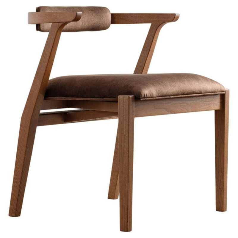 Ellis Dining Chair, Brown, Matte Brown