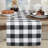 Black Buffalo Plaid Collection Classic Checked Cotton Blend Table Runner-873204207