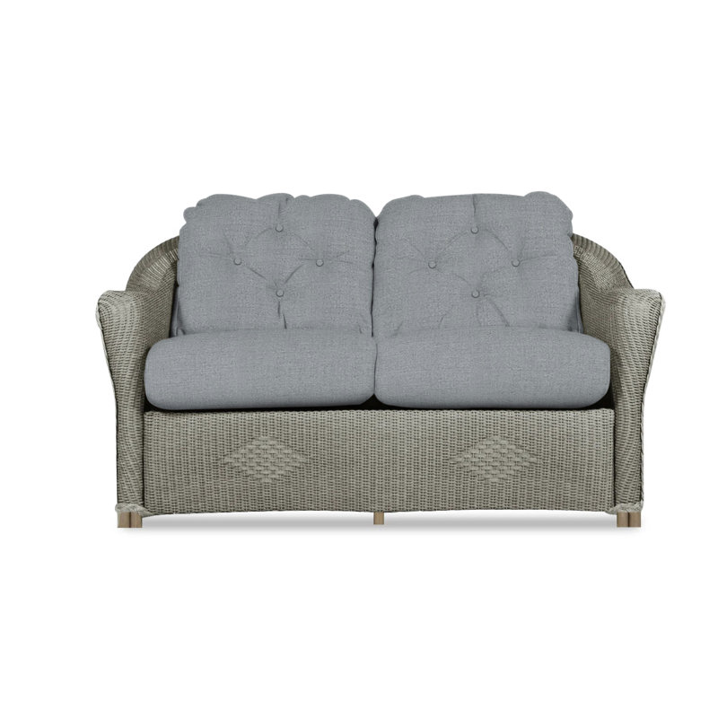 Reflections Outdoor 2 - Seat Loveseat, Sandberg Navy, Matte White