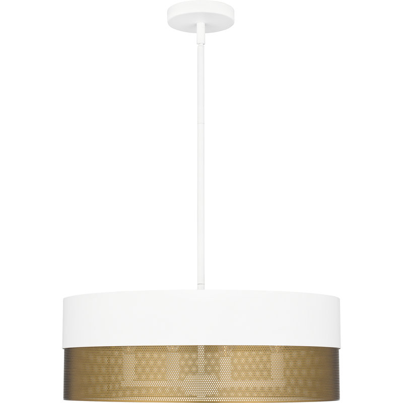 Luminaire suspendu 4 lumières Samedin, Blanc