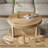 Vespera 31.5" Round Coffee Table with Solid Wood Legs-581593279