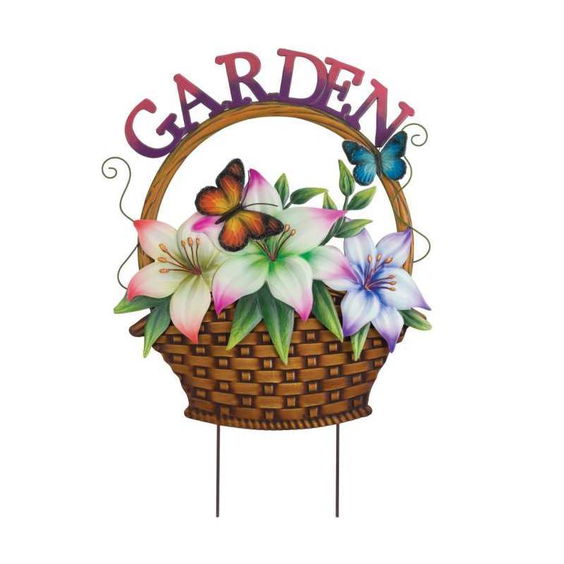 Panier à fleurs, Jardin