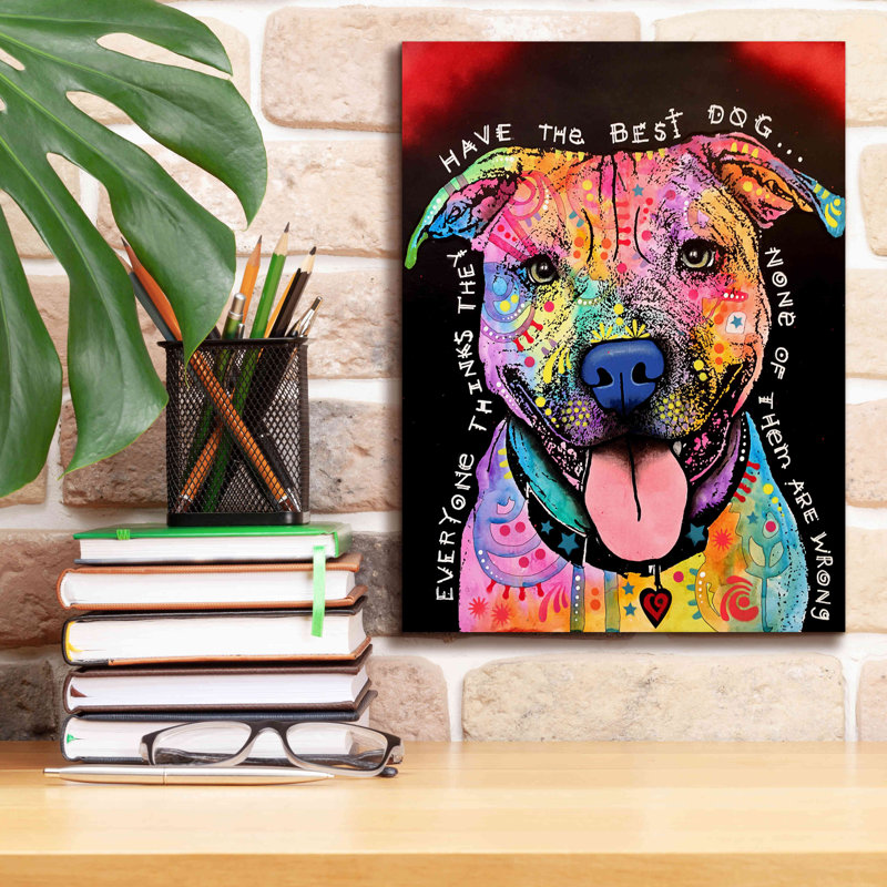 «Best Dog» par Dean Russo, estampe numérique sur toile
