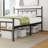 Carrold 46" High Platform Bed With Modern Industrial Style, Heavy Duty Metal Structure Support To 1000lbs, No Box Spring Needed, No Squeak-132203866