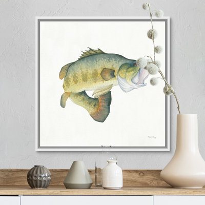 " Gone Fishin Large Mouth " Watercolor Painting