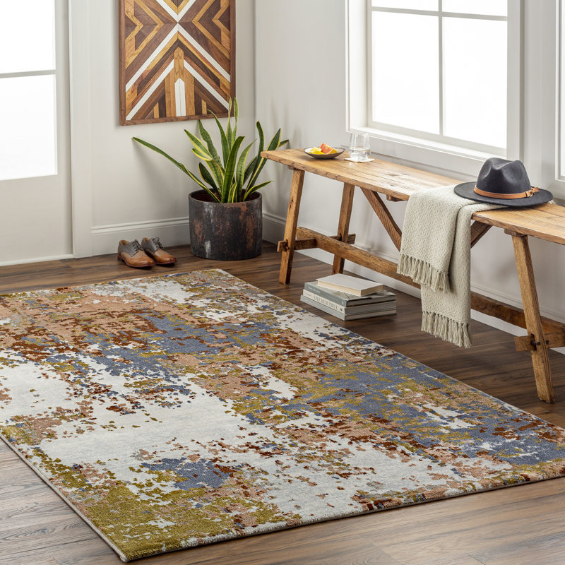 Abstract Indoor Rug, Rectangle 9'2" x 12'9"