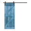 Porte de grange coulissante en bois de pin avec trousse de quincaillerie d'installation-93178039-93178034
