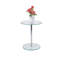 Glass Top Pedestal End Table-15275725