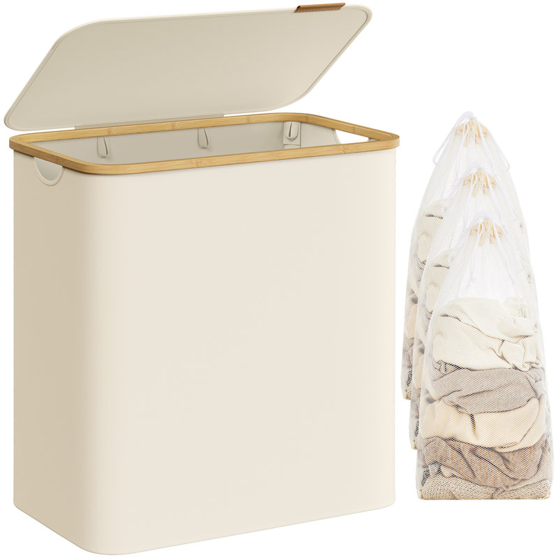 Laundry Hamper with Handles, Grey