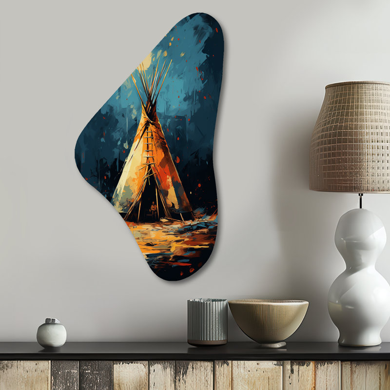 Tarrod - Art amérindien Boomerang, H 31 po x l 17 po